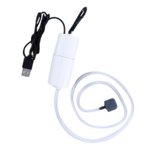 Bomba de oxígeno para acuario mini USB silenciosa de ABS blanca