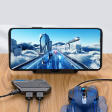Support 4-en-1 pour convertisseur clavier/souris de jeux mobiles