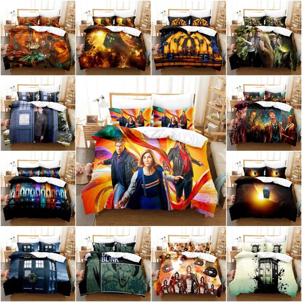 (26, King 240cmx220cm) 3DDoctor Who Bedding Set Quilt Duvet Cover Pillowcase Single Double King PRESENT-image-OPC-PJCV2MH-NEW
