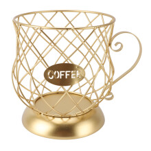 Goldener Kaffeekapselhalter 17 cm  19 cm, große Kapazität