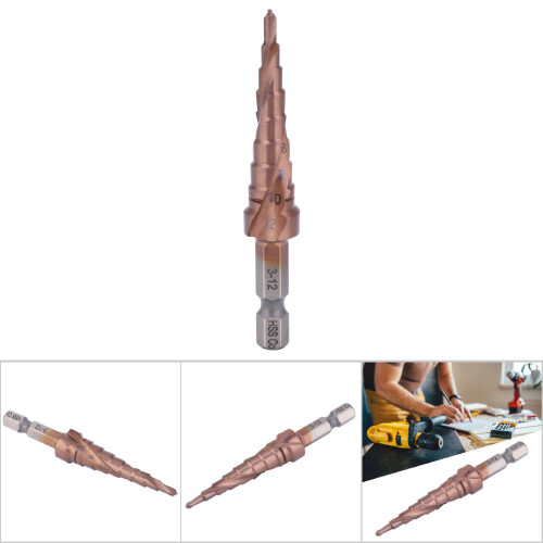 Multifunctional Cobalt Step Drill Bit 3-12mm HSS Hex Shank