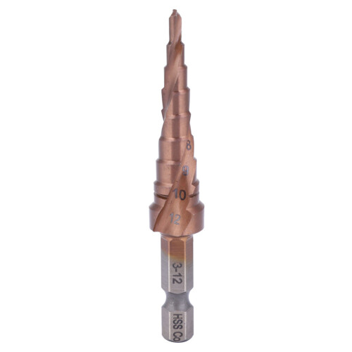 Multifunctional Cobalt Step Drill Bit 3-12mm HSS Hex Shank 1