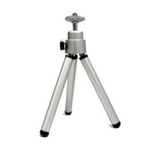 Silbernes Stativ für Webcam, Aluminium 14,5x2,5x2,5