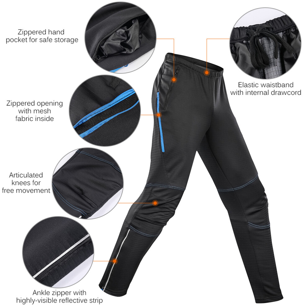 Waterproof Windproof Thermal Fleece Cycling Set for Men, S-XXL, Blue/Red-image-OPC-PJCV67P-NEW