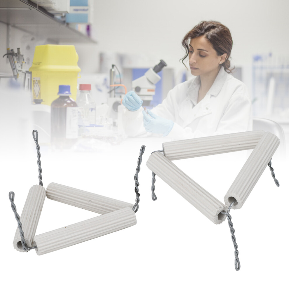 5pcs 65mm Lab Clay Triangle Crucible Holder Ceramic Pipes and Iron Wire Set-image-OPC-PJCV78C-NEW