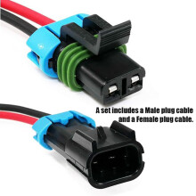 2-poliger autonomer wasserdichter Stecker Kabelversiegelter elektrischer Kabelverbinder männlich/weiblich Kabelsatz 150mm lang Autoelektrik