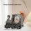 Vintage Train Head Alarm Clock, ABS, AA Battery Powered, Desktop Decor 12