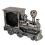 Vintage Train Head Alarm Clock, ABS, AA Battery Powered, Desktop Decor 5