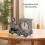 Vintage Train Head Alarm Clock, ABS, AA Battery Powered, Desktop Decor 4