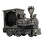 Vintage Train Head Alarm Clock, ABS, AA Battery Powered, Desktop Decor 13