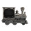 Vintage Train Head Alarm Clock, ABS, AA Battery Powered, Desktop Decor 8
