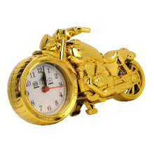 Vintage Gold Motorcycle Alarm Clock, ABS, AA Battery-powered Gift