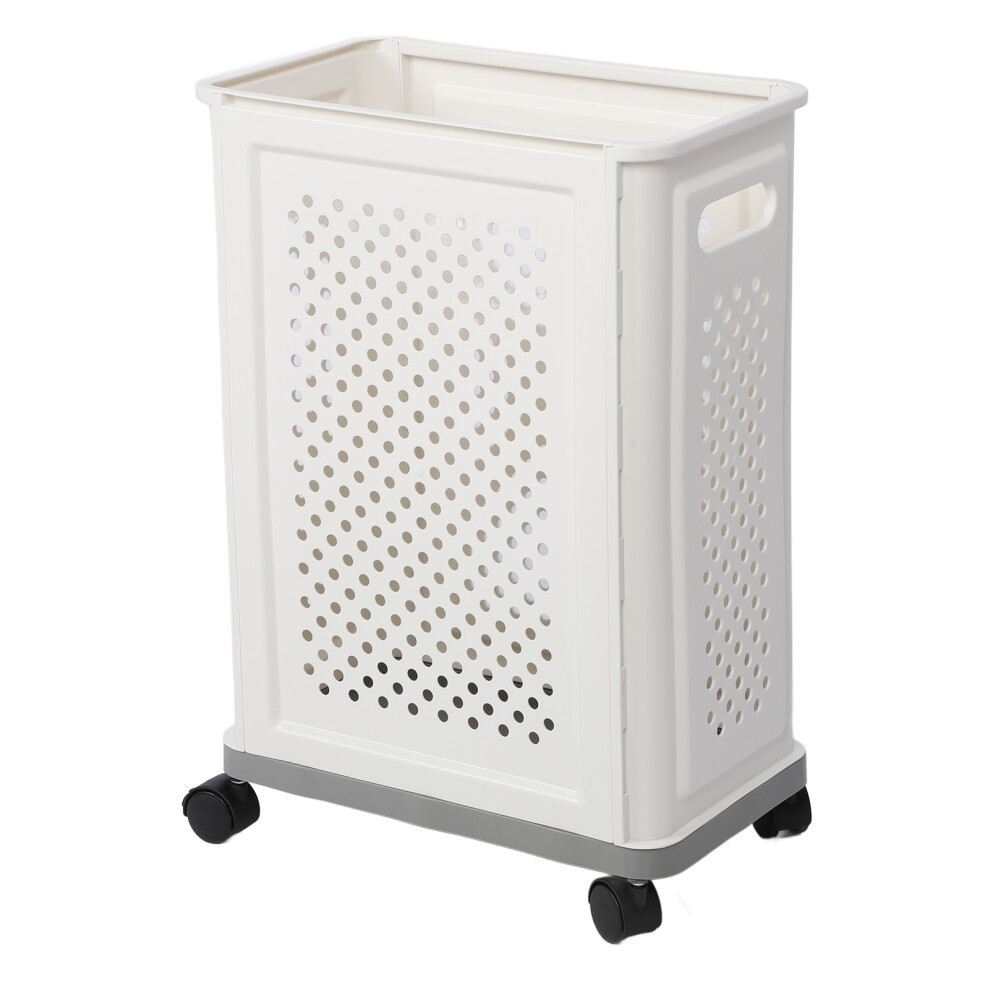 Gray Yoga Mat Storage Basket with Wheels, 53.5x38x22cm