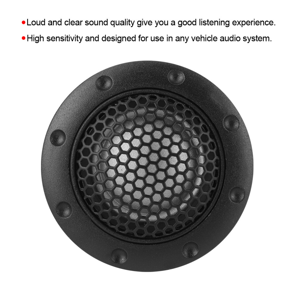 2Pcs 25Mm Car Audio Tweeters, Universal Dome Stereo Speakers Black 9471334247125