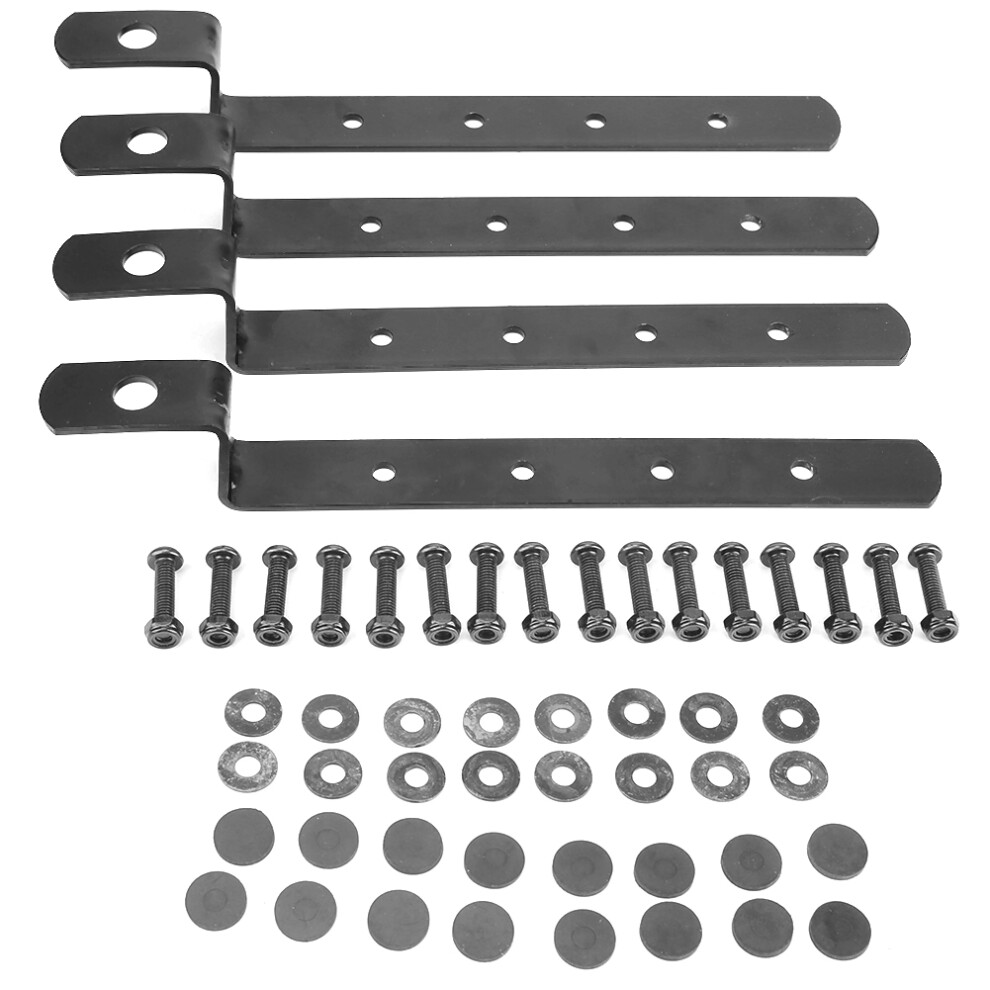Universal Iron Side Case Mounting Brackets Kit, 53X35x215mm Black 7891334247208