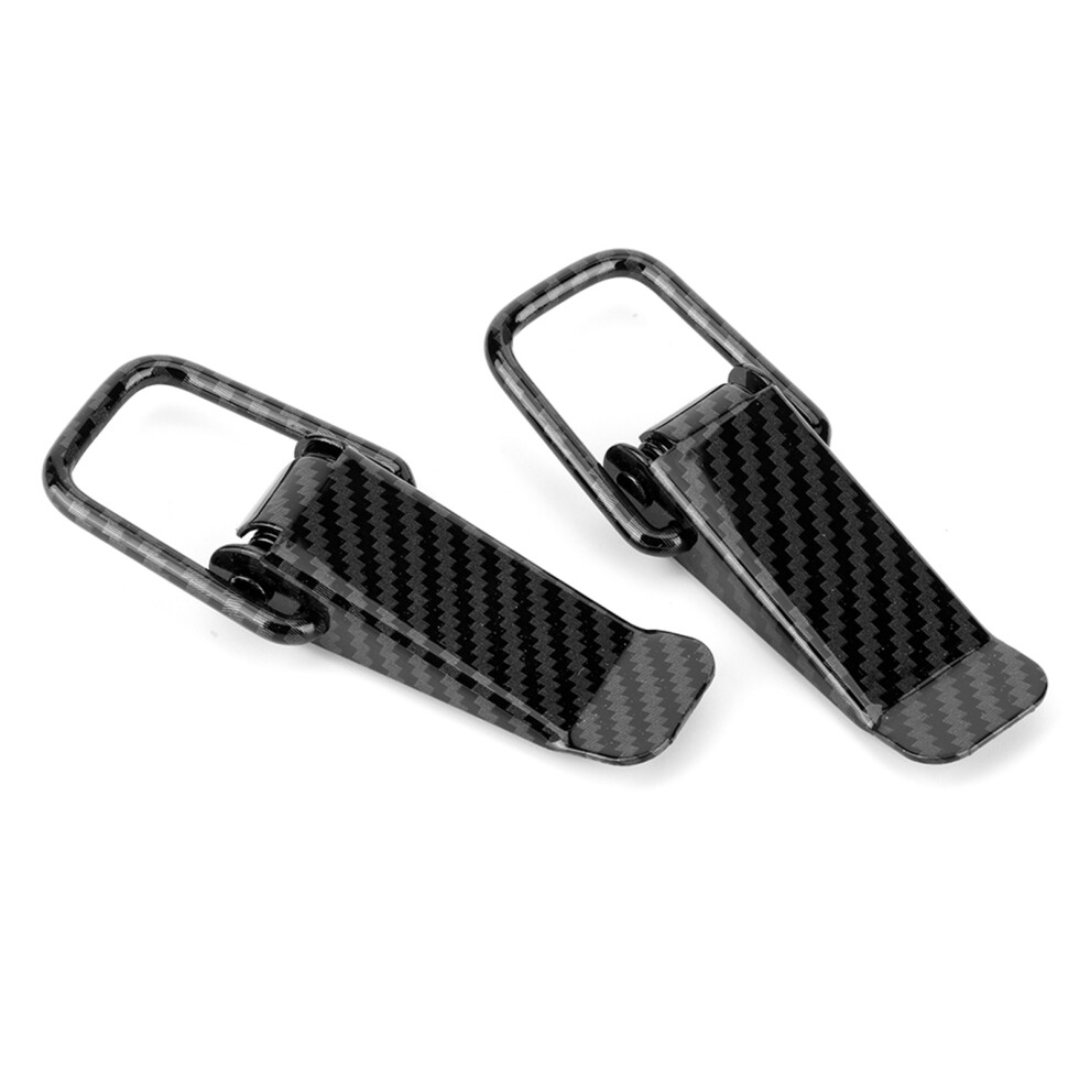 Universal Quick Release Hood Lock Clip - Carbon Fiber Texture Iron Black 4661334247149