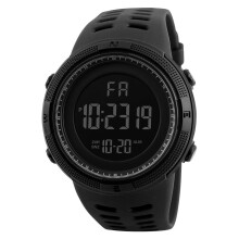 (StyleC)Stilvolle LED-Uhr für Erwachsene und Studenten Outdoor Sportuhr Harzgehäuse Pu-Armband