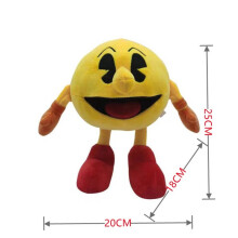 Pacman Boxer Knuffel Pop Yellow Standing Zacht Gekleed Pop Kind Kerstcadeau Verjaardag