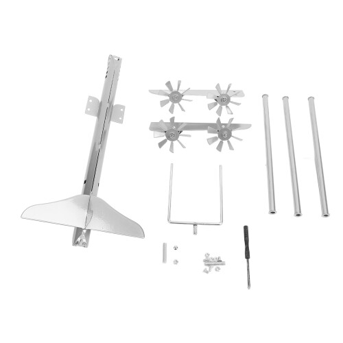 Flugzeug-Windmühle Eisen Silber Garten-Windspiel Deko 2
