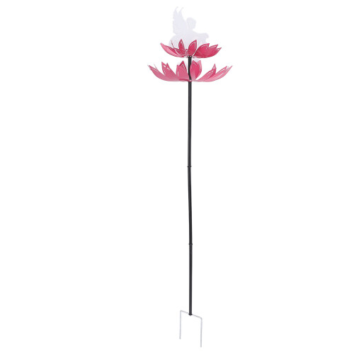 Blumen-Windspinner aus Eisenlegierung Gartenpfahl 2