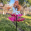 Blumen-Windspinner aus Eisenlegierung Gartenpfahl 7