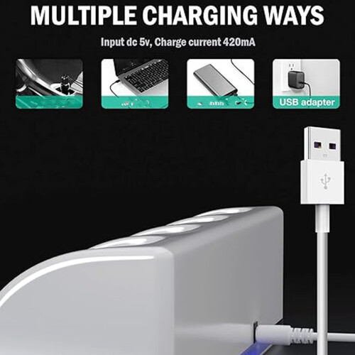 Stazione di ricarica per controller bianca 4x2800mAh 2