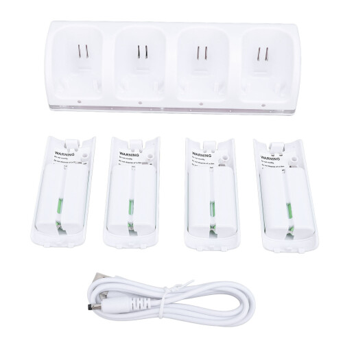 Stazione di ricarica per controller bianca 4x2800mAh 1