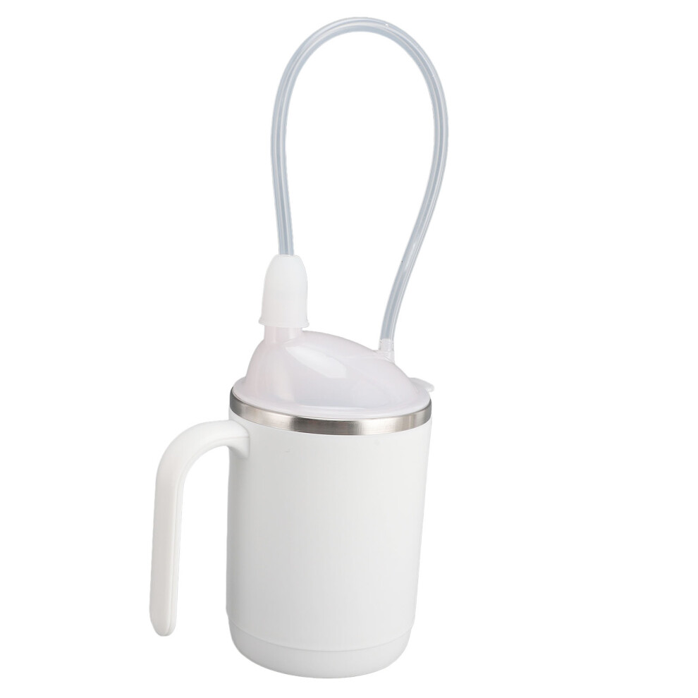 Convalescent Stainless Steel 450ml Drinking Cup with Straw for Elderly & Kids