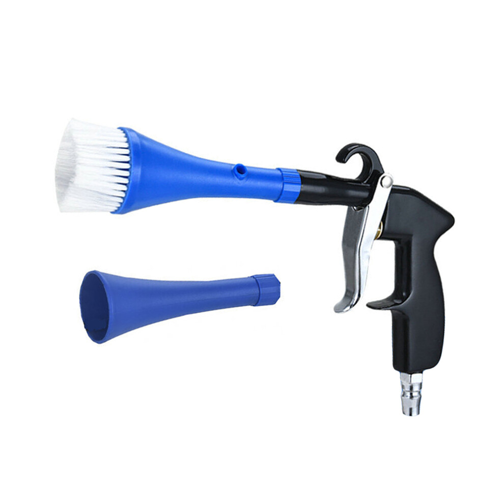 Car Cleaning Gun With 2 Nozzles, 360 Rotate Tube, Abs Steel, Black/Blue 6921334255079
