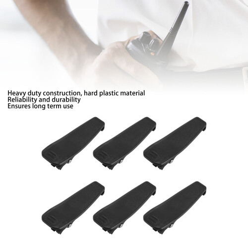 6 Stück Gürtelclip für BP 264, ABS, Schwarz 2