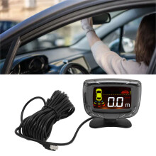 Sistema radar di retromarcia per auto, 4 sensori, 22 mm, argento