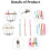 2 paquets de clips réglables pour serviette, multicolores 7