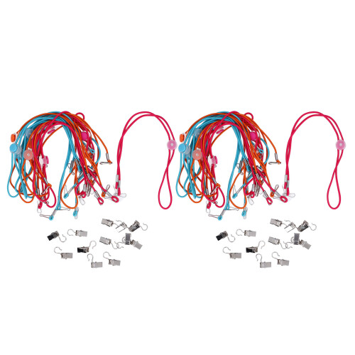 2 paquets de clips réglables pour serviette, multicolores 2