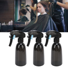3er Set Haar-Sprühflaschen - Kunststoff, Schwarz