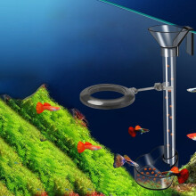 Tubo alimentatore acrilico per pesci e gamberi, direzionale per acquario