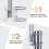 1 Set Edelstahl-Pole-Mount-Adapter V2, Silber 7