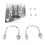 1 Set Edelstahl-Pole-Mount-Adapter V2, Silber 11
