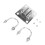 1 Set Edelstahl-Pole-Mount-Adapter V2, Silber 9