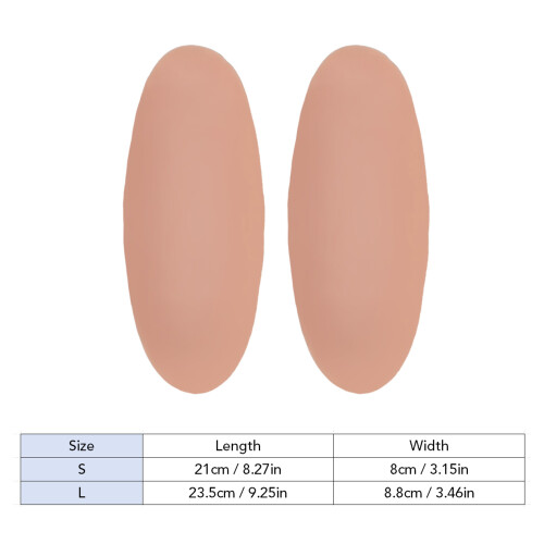 Cuscinetti in silicone per polpacci autoadesivi Colore pelle S 0,5 cm 1