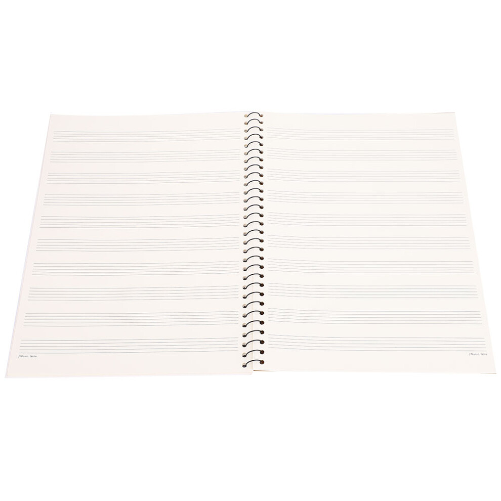 50-Page Stave Notebook for Music Composition - Black Piano Cover