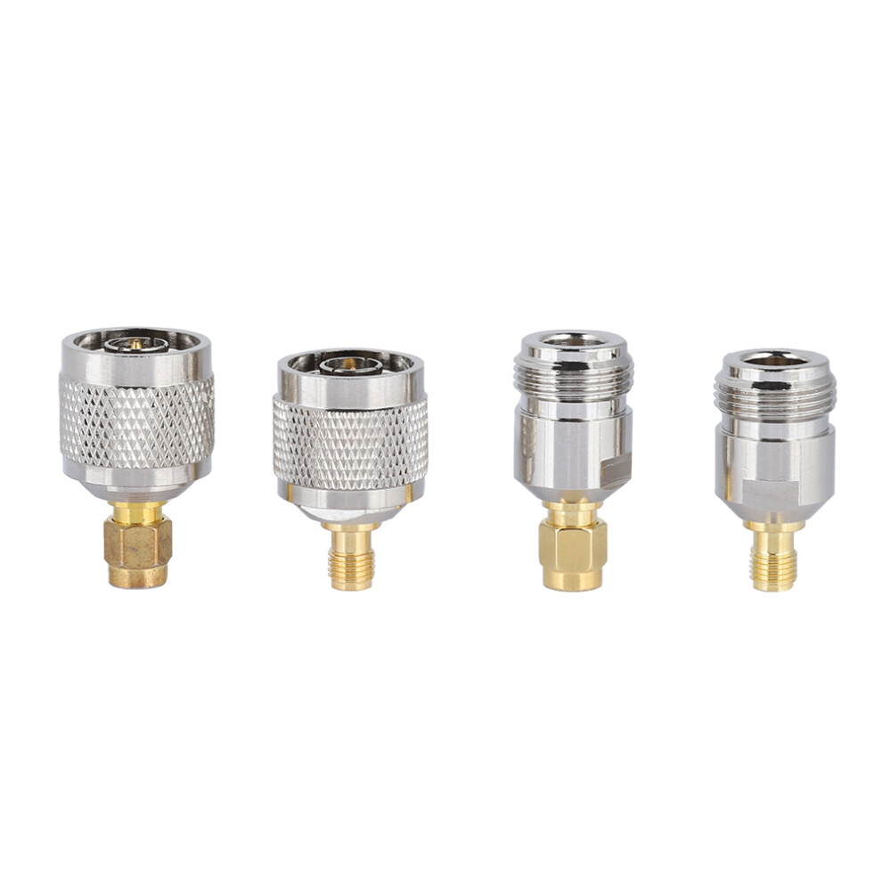 Plated Sma To N Adapter Pack: Male/Female Rf Coax Connectors Gold 8731334263527