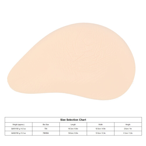 Lightweight Silicone Boob Form for Mastectomy, Right QAS1 1