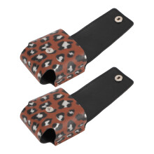 2 pezzi custodia per pulsossimetro da dito in pelle PU 7x6