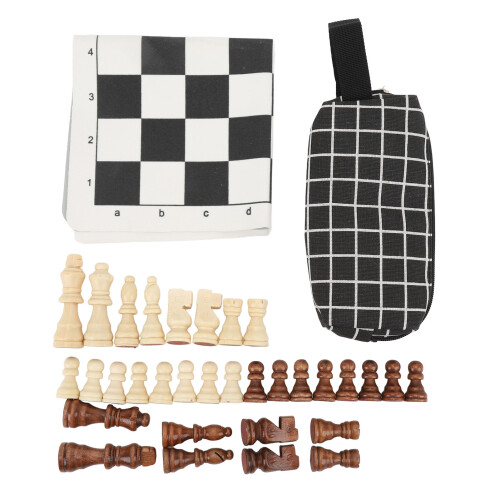 Planche d'échecs roulable en cuir PU, noir 77 mm 2