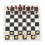 Planche d'échecs roulable en cuir PU, noir 77 mm 16