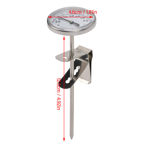 Termometro per latte quadrante da 4,6 cm sonda da 12,5 cm da -10 a 110C 1