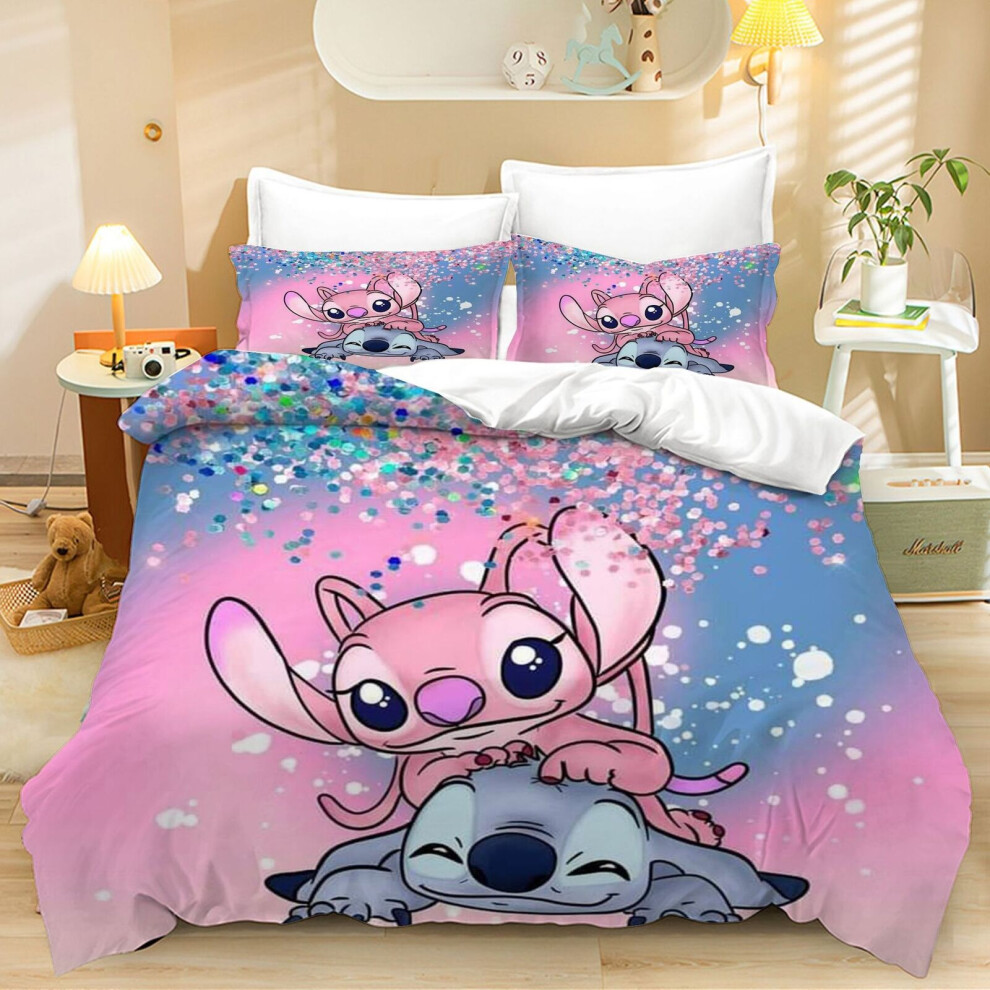 (07, King 240cmx220cm) Kids Lilo & Stitch 3D Bedding Pillowcase Gift Set Duvet Cover Single Double king-image-OPC-PJCVHDR-NEW