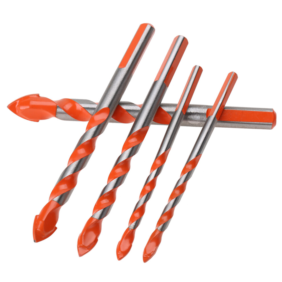 Triangle Handle Alloy Drill Bits 5Pcs 6-12Mm For Wood Tile & Glass 4691334265430