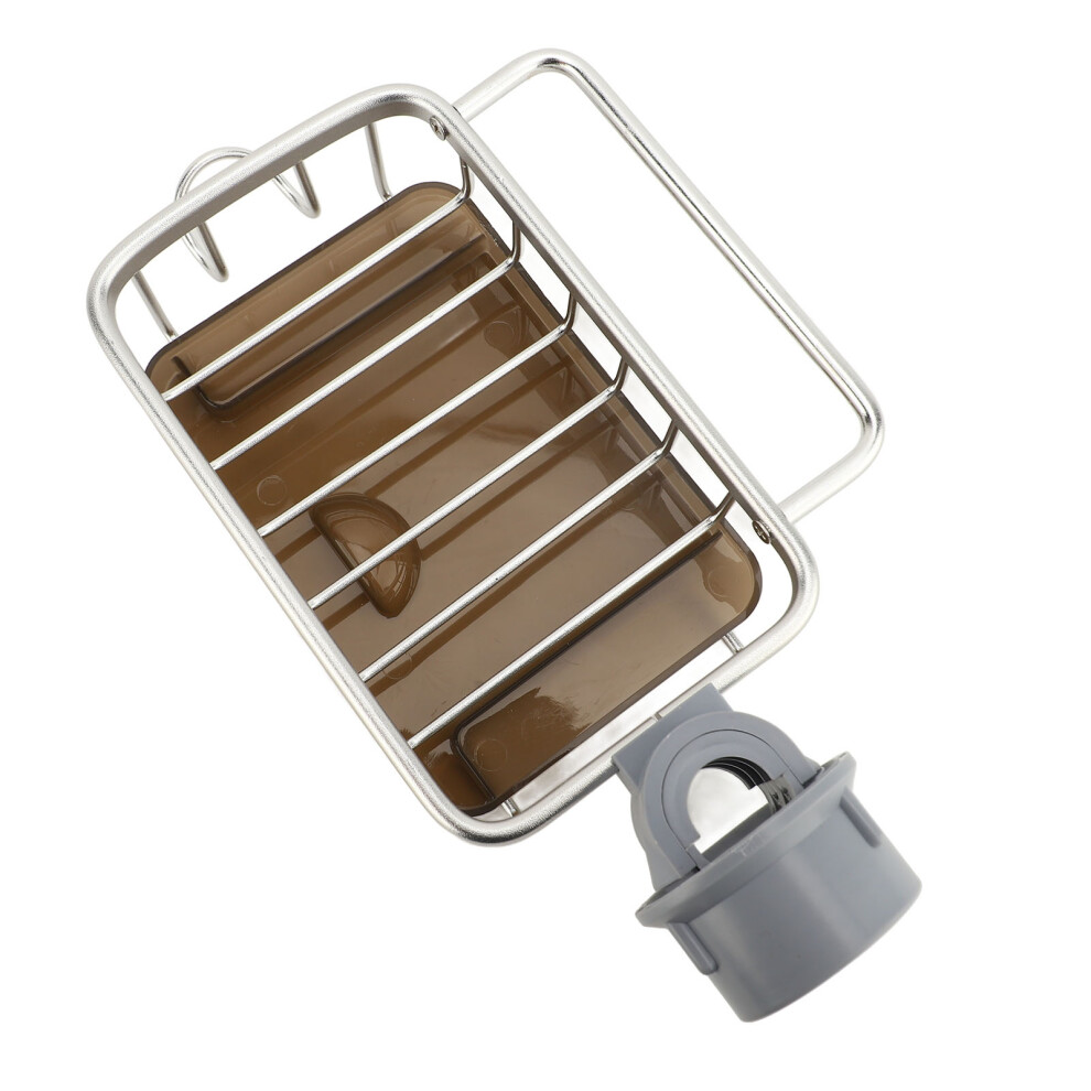 Multifunctional Faucet Sponge Holder Sink Organizer, Silver 8471334266783