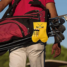 Sac à balles imprimé drôle, capacité 2 balles, 18,5  13 cm, jaune